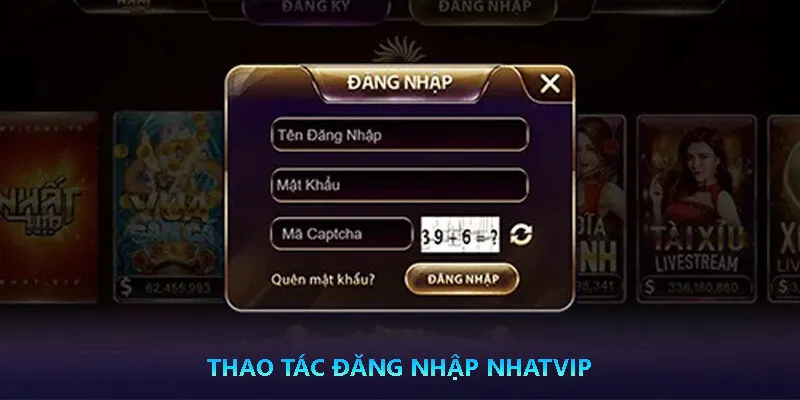 Thao tác đăng nhập Nhatvip